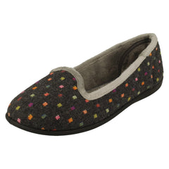 Ladies Padders Slip On Textile Slippers - Albertine