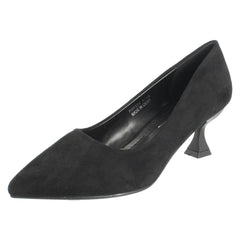Ladies Anne Michelle Microfibre 6cm Heeled Court Shoes F90124