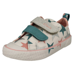 Childrens Clarks Pattern Detailed Canvas Shoes Foxing Lo