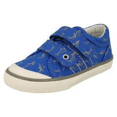 Boys Startrite Shark Detailed Canvas Shoes Wave