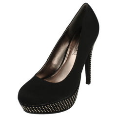Ladies Spot On Platform Diamante Heel