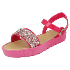Ladies Savannah Flatform Glitter Sandal