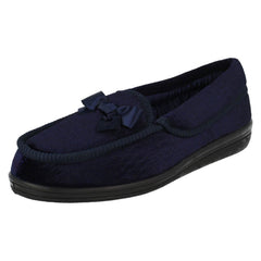 Ladies Four Seasons Full Slippers with Bow Detail