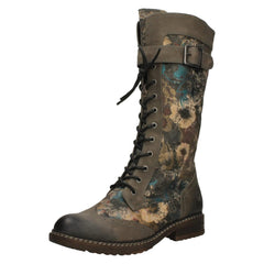Ladies Rieker-Tex Floral Pattern Knee High Boots 94734