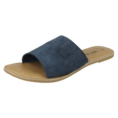 Ladies Leather Collection Flat Mule Sandals