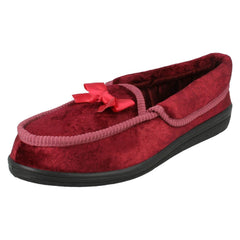 Ladies Four Seasons Full Slippers with Bow Detail