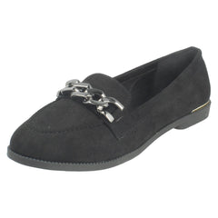 Ladies Spot On Smart Slip On Loafers F80545