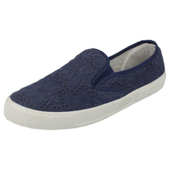 Ladies Spot On Slip On Plimsolls