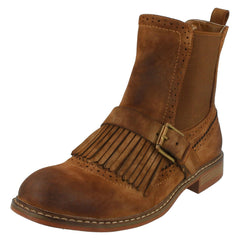 Ladies Down To Earth Flat Ankle Boots