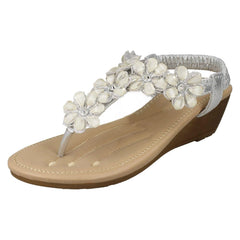 Ladies Savannah Mid Wedge Toepost Sandals