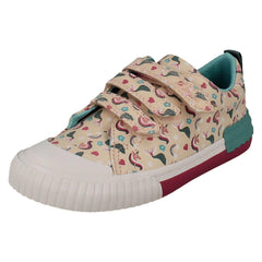 Girls Clarks Canvas Shoes Foxing Myth