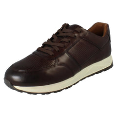 Mens Clarks Brown Lace Up Trainer Shoes - Radwell Tie