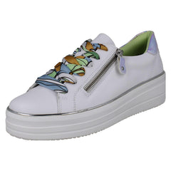 Ladies Remonte Scarf Lace Platform Trainers D1C06