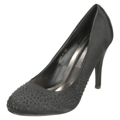 Ladies Anne Michelle Diamante Court Shoes