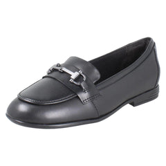 Girls Clarks Piped Edge Slip On Loafer School Shoes Finja Loafer