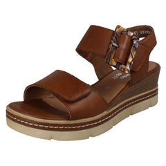 Ladies Remonte Leather Wedge Sandals D2L53