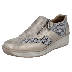 Ladies Rieker Wedge Sole Casual Shoes 48760