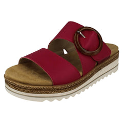 Ladies Remonte Wedge Sole Mule Sandals D0Q51