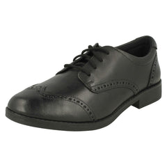 Girls Clarks Lace Up Brogue School Shoes Aubrie Craft Y