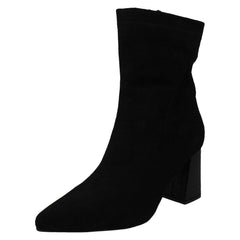 Ladies Spot On High Heeled Ankle Boots F51199