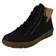 Ladies Rieker Fleece Lined Dual Fastening Ankle Boots N0709