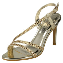 Ladies Spot On High Heel Diamante Sandals