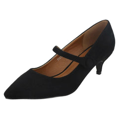 Ladies Spot On Mid Heel Mary Jane Shoes