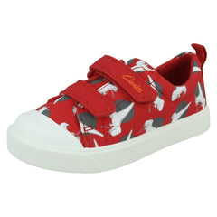 Boys Clarks Variety Detailed Canvas Shoes City Bright