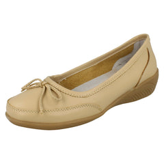 Ladies Eaze Flat Bow Vamp Casual Slip On Ballerina