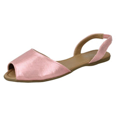 Ladies Spot On Flat Slingback Mule Sandals