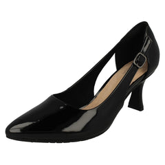 Ladies Clarks Cut Out Buckle Detailed Court Shoes Kataleyna Rae