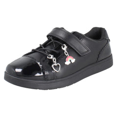Girls Clarks Closed Top School Shoes With Removable Charms Disco Charm