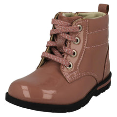 Girls Clarks Lace Detail Zip Up Ankle Boots Dabi Lace