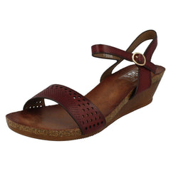 Ladies Down To Earth Wedged Summer Sandals