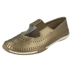 Ladies Down To Earth Elastic Upper Strap Shoes