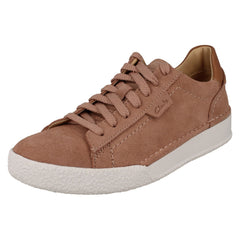 Ladies Clarks Wedge Heeled Trainers Craft Cup Lace