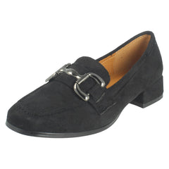 Ladies Spot On Loafers Low Heeled Shoes F90156