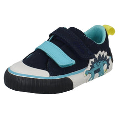 Boys Clarks Casual Canvas Shoes Foxing Tail T