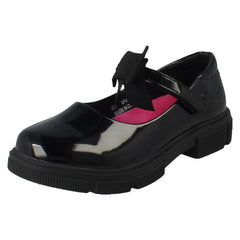 Girls Pineapple Bow Detailed Mary Jane School Shoes H2712