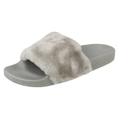 Ladies Spot On Flat Slip On Mule Sandals