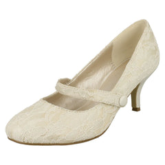 Ladies Anne Michelle Low Heel Wedding Shoes