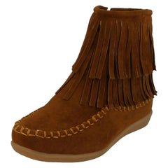 Girls Spot On Flat Ankle Boots