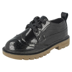 Girls Spot On Lace Up Brogue Shoes