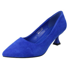 Ladies Anne Michelle Microfibre 6cm Heeled Court Shoes F90124