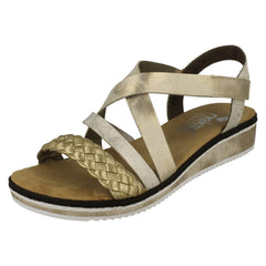 Ladies Rieker Wedge Heeled Sandals V3663