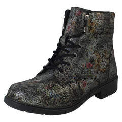 Ladies DB Shoes Lace/Zip Up Casual Ankle Boots Kestrel