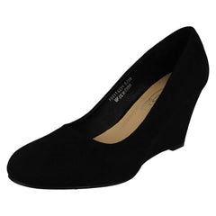 Ladies Spot On Elegant Wedge Heeled Court Shoes F90114