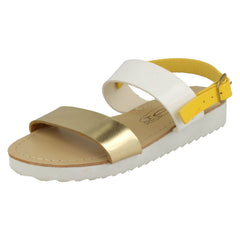 Girls Spot On Strap Detail Sandals
