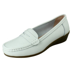 Ladies Down To Earth Wide Fit Wedge Heel Casual Shoes F3124