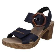 Ladies Rieker Block Heeled Sandal 66876